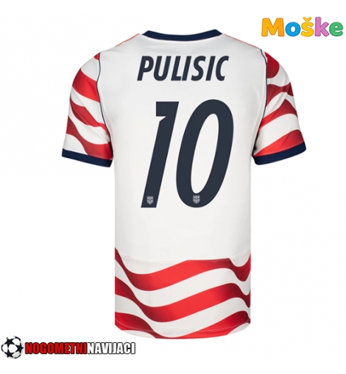 Moške Nogometnih dresov Združene države Christian Pulisic #10 Domači SP 2026 Kratki rokavi Moške Nogometnih dresov Združene države Christian Pulisic #10 Domači SP 2026 Kratki rokavi